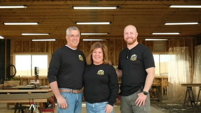 Bill, Doreen and Austin — the LuckyBird Coops team